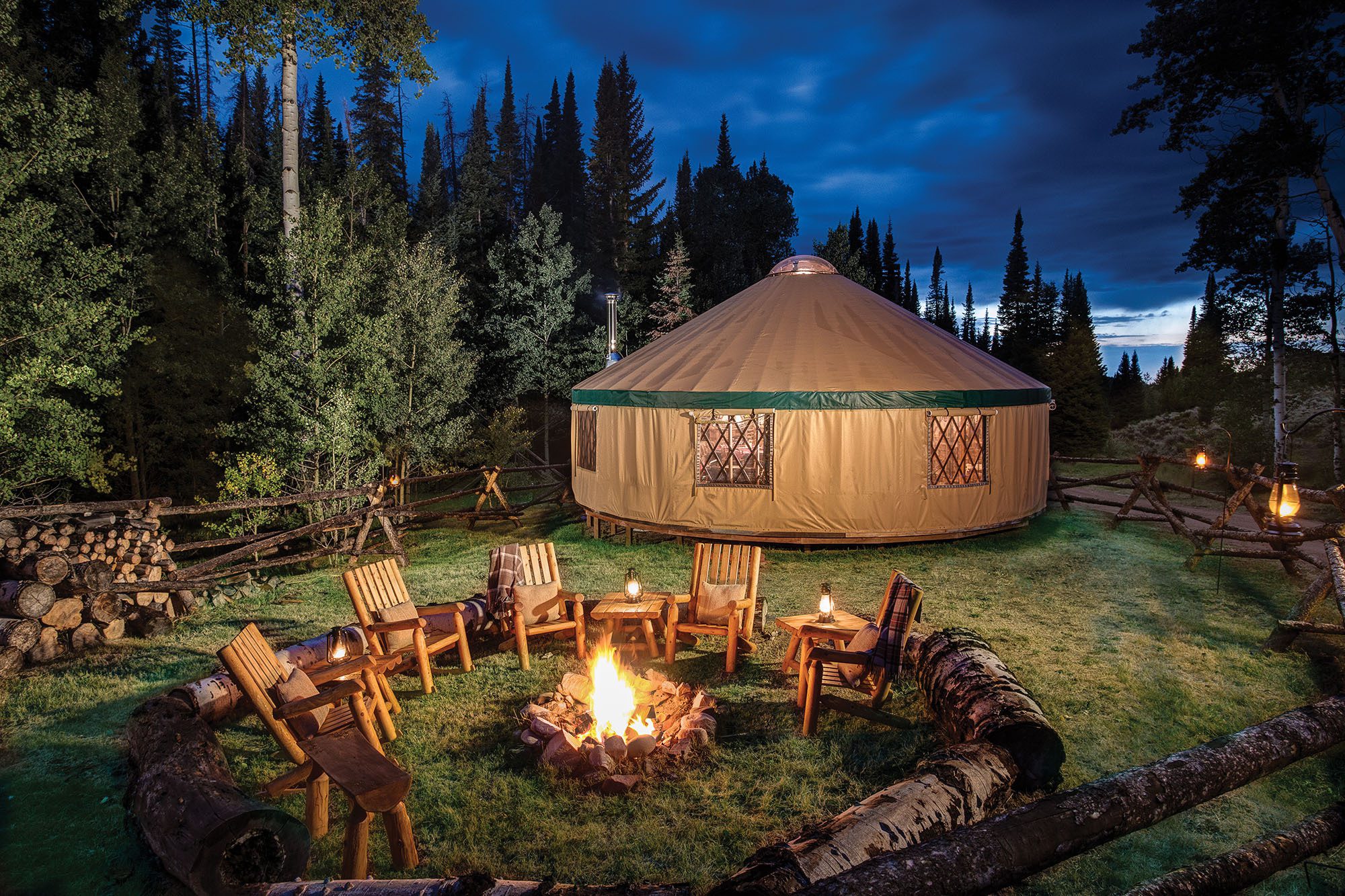 Platte Canyon Glamping Yurt at Brush Creek Ranch